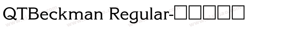QTBeckman Regular字体转换